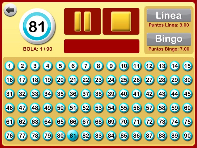 App para jugar al bingo en familia
