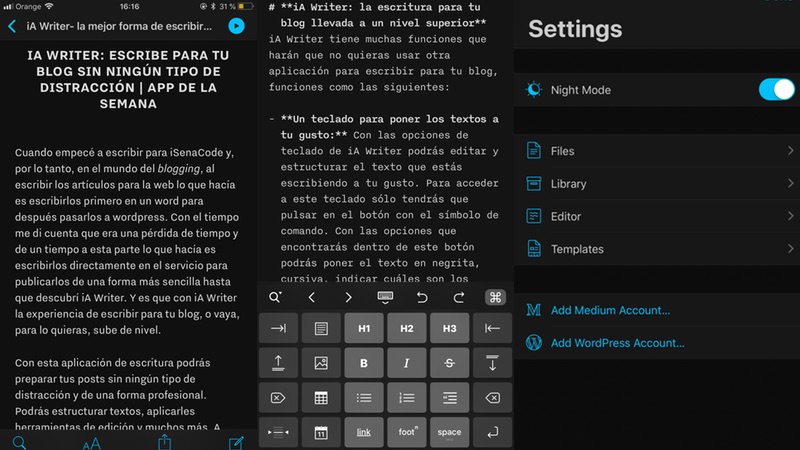 iA Writer: la escritura para tu blog llevada a un nivel superior