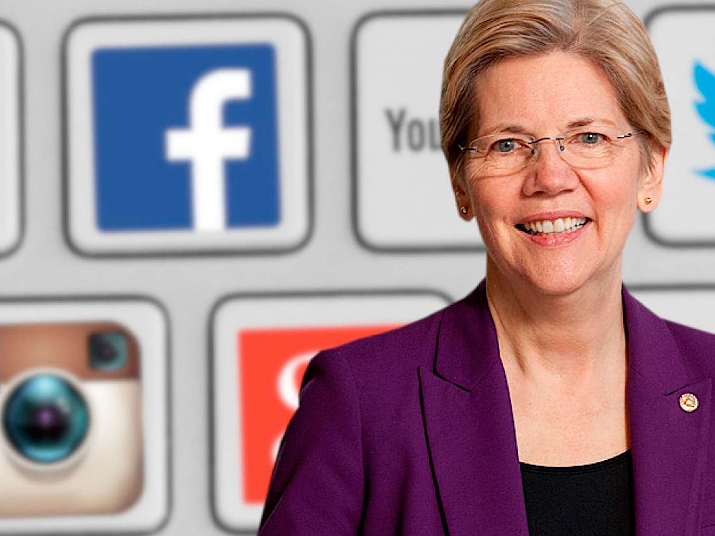 La senadora demócrata Elizabeth Warren quiere desintegrar a las grandes compañías tecnológicas