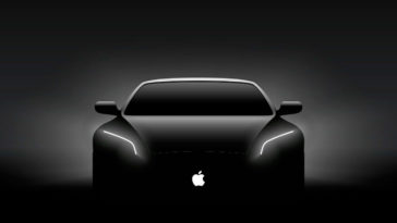 Diseño de un futurista Apple Car, un vehículo completamente autónomo