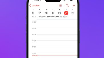 App nativa Calendario en el iPhone