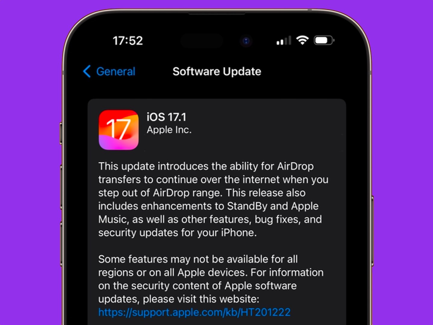 iOS 17.1