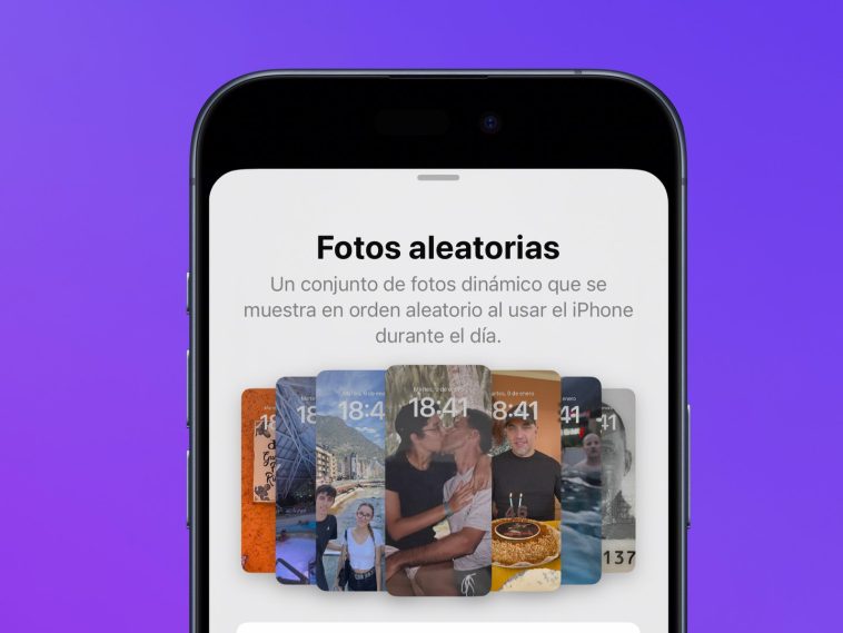 fotos aleatorias desde álbum en iOS 17.1