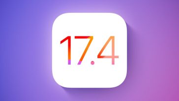imagen donde se ve la versión de iOS & iPadOS 17.4 sobre un fondo blanco