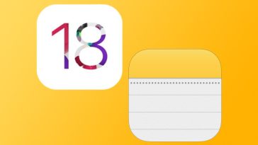 imagen donde se ve el icono de la app Notas y un icono de iOS 18