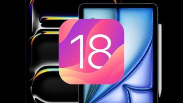 imagen donde se ve el número 18 y en la parte de atrás el nuevo iPad Pro de 2024
