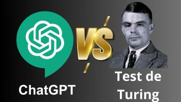 A la izquierda teneos al logo de ChatGPT, en el centro una VS y a la derecha un retrato de Alan Turing