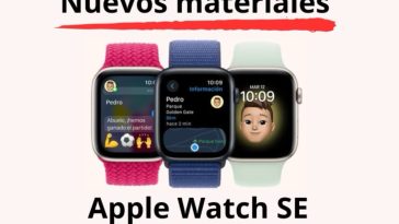 imagen donde se ven 3 Apple Watch SE en diferentes colores