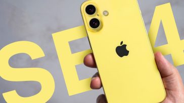 imagen donde se ve un iPhone con la carcasa trasera en color amarillo y disposición de doble cámara vertical