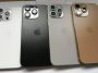 Los cuatro colores del iPhone 16 Pro: Blanco, negro, titanio y un color rosado que tiende al color cobre.