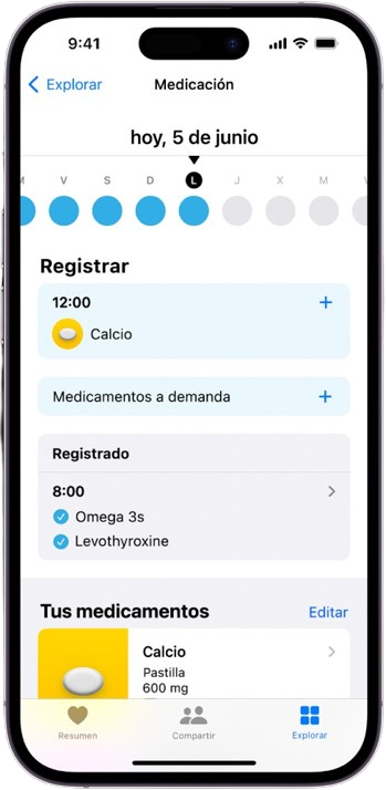 App de registro de medicación en Salud