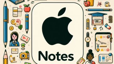 imagen generada por IA que simula varias acciones de la app notas del iPhone