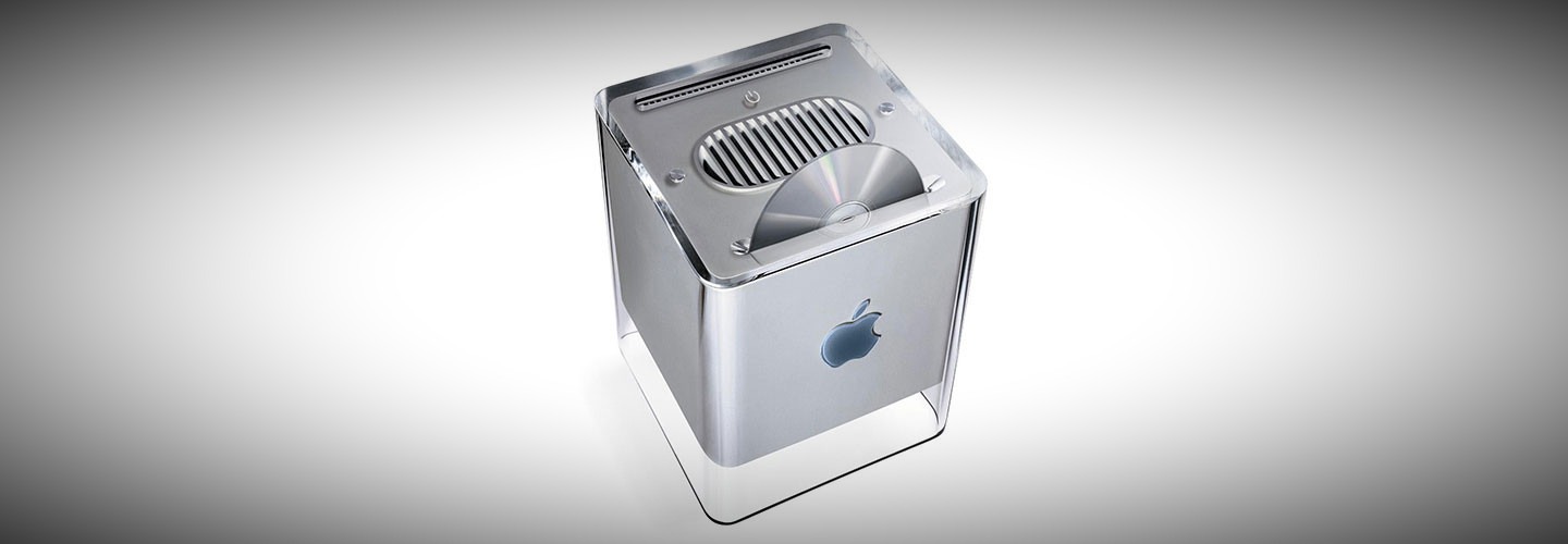 En la imagen se ve el icónico G4 Cube de Apple