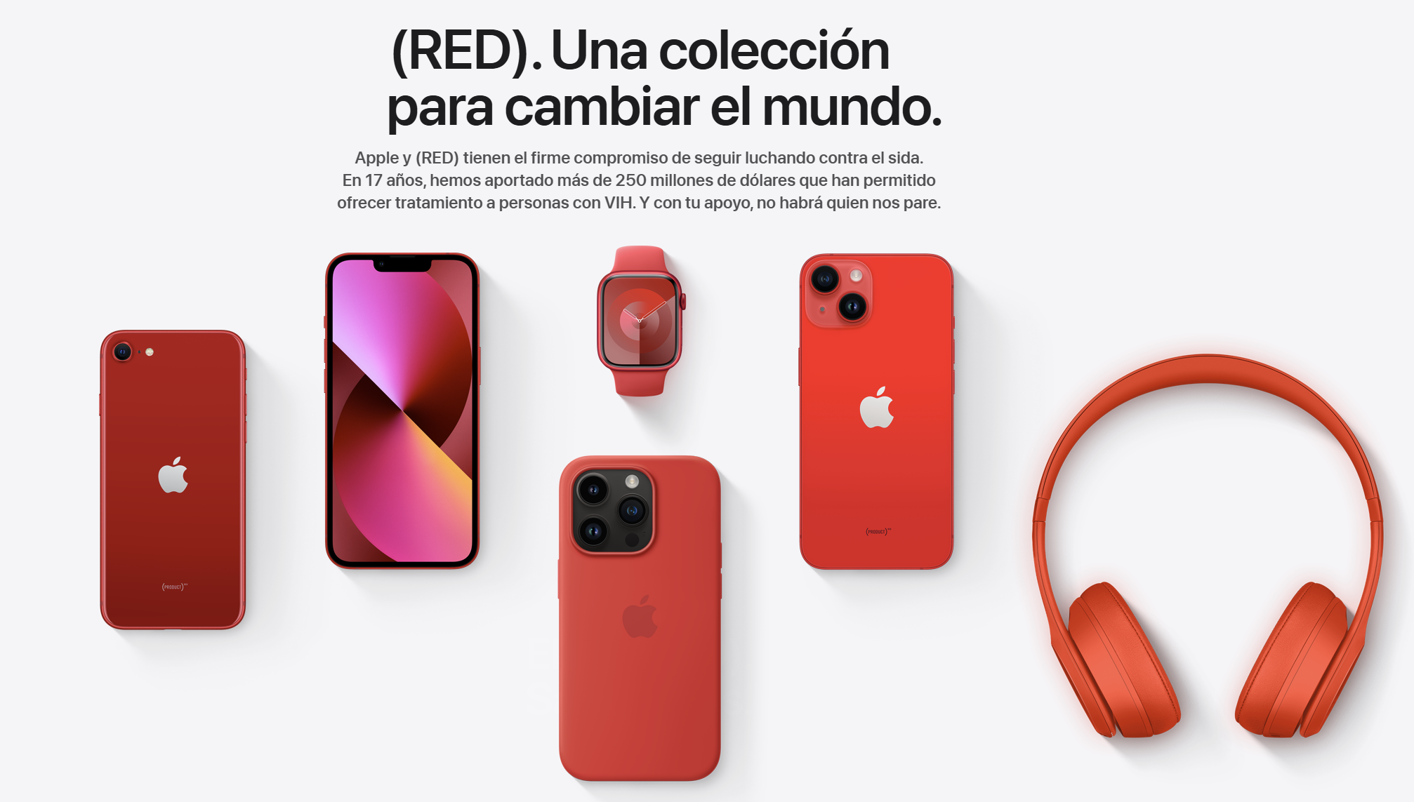 Product (RED), desde el iPhone a un Apple Watch o un accesorio de edición especial.