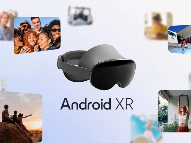 imagen donde se ve el nuevo visor de Google parecido a las vision pro y el nombre de Android XR, su nuevo sistema operativo parecido a visionOS