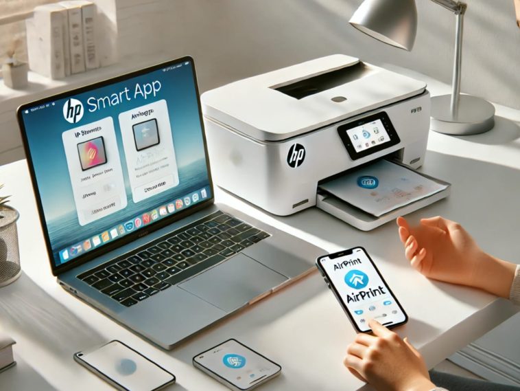 imagen generada por IA sobre AirPrint de Apple