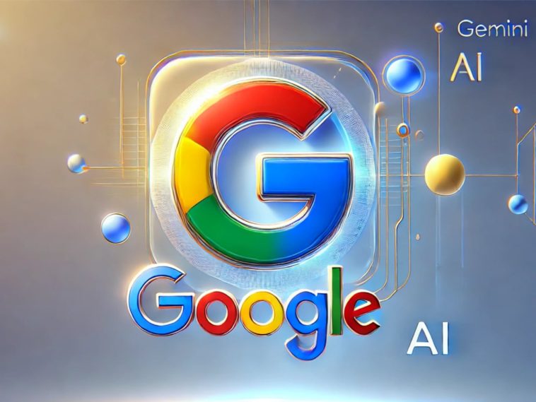 imagen generada por IA donde se ve un supuesto logo de Google y la palabra Gemini integrada en la imagen