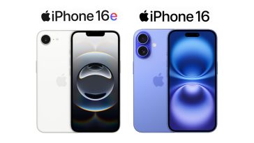 imagen donde se ve a la izquierda el nuevo iPhone 16e y a la derecha el iPhone 16