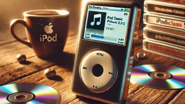 imagen generada por IA donde se puede ver un iPod Classic