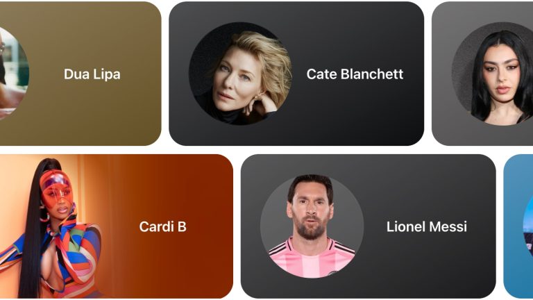 imagen donde se aprecia varios perfiles disponibles en Snapshot On Apple como por ejemplo Lionel Messi