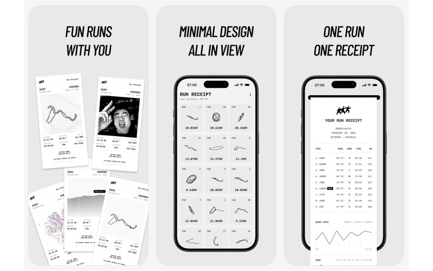 Run Receipt app iPhone