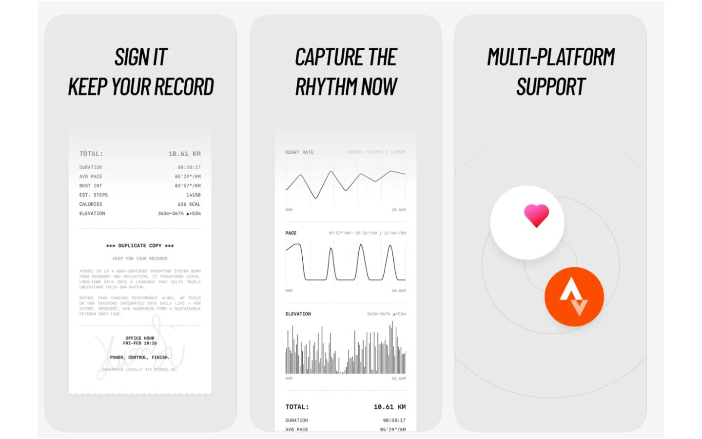 Run Receipt app iPhone